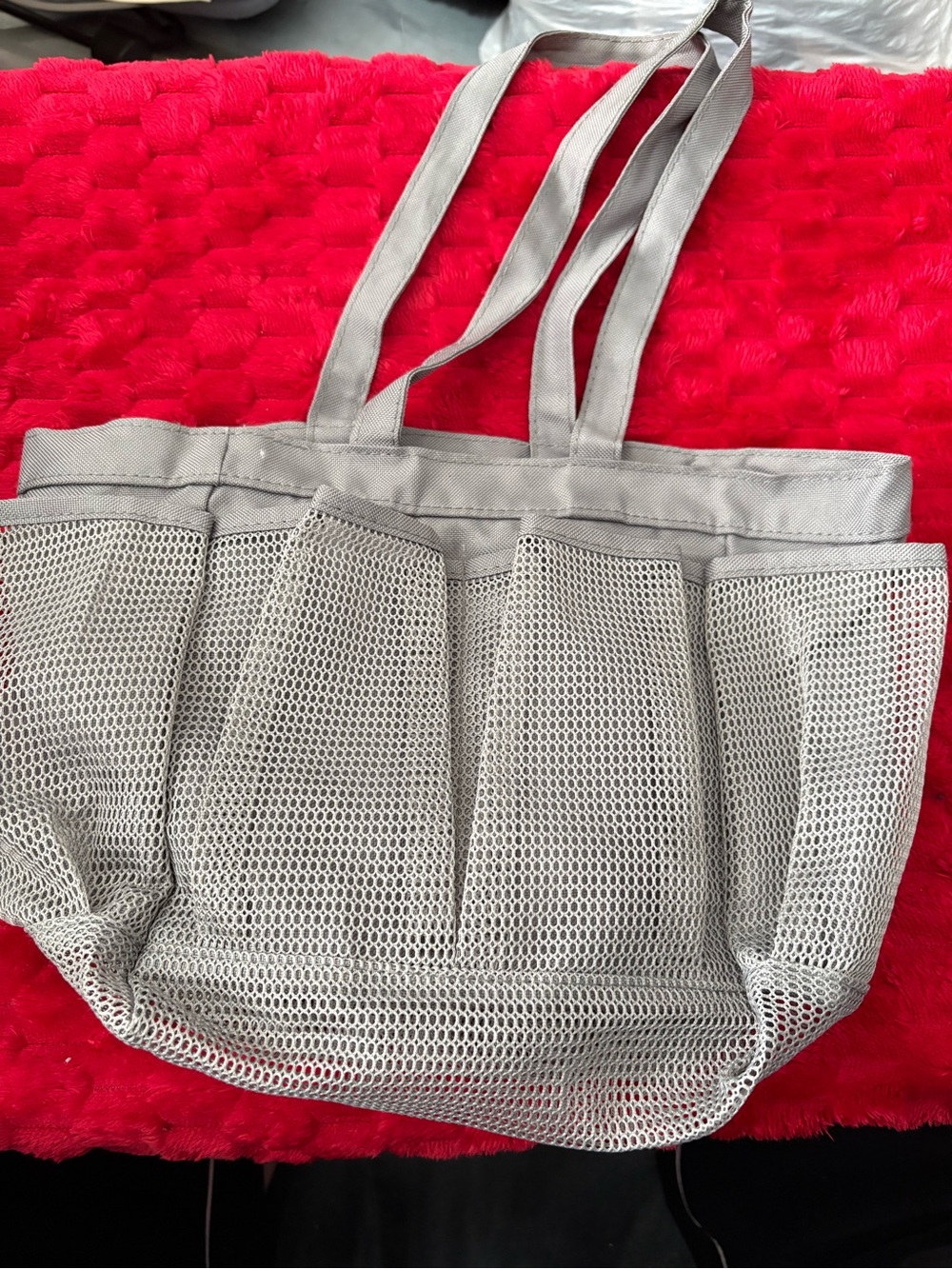 Light Gray Mesh Tote Bag - Unbranded